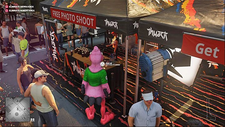 Examine the tables in the public part of the paddock, near the entrance where the guests are checked by the security - Hitman 2: Miami - Trophies/Achievements list - Hitman 2 - Hitman 2 Guide