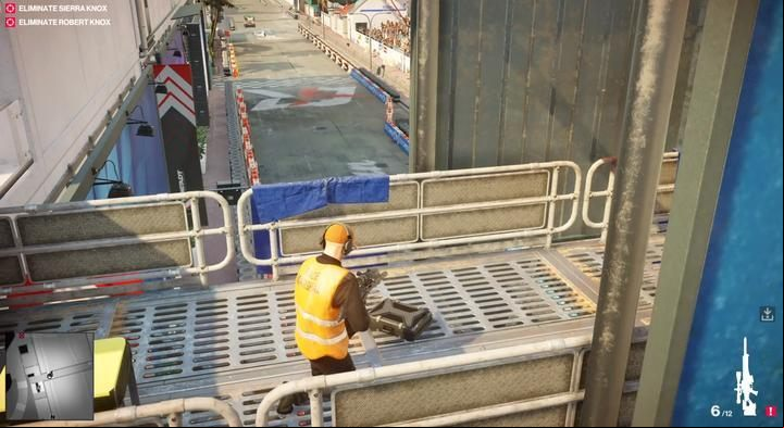 Prepare the sniper rifle on the crossing over the track and shoot one or more targets. - Hitman 2: Moses Lee - how to disqualify? The Finish Line walkthrough - The Finish Line (Miami) - Hitman 2 Guide