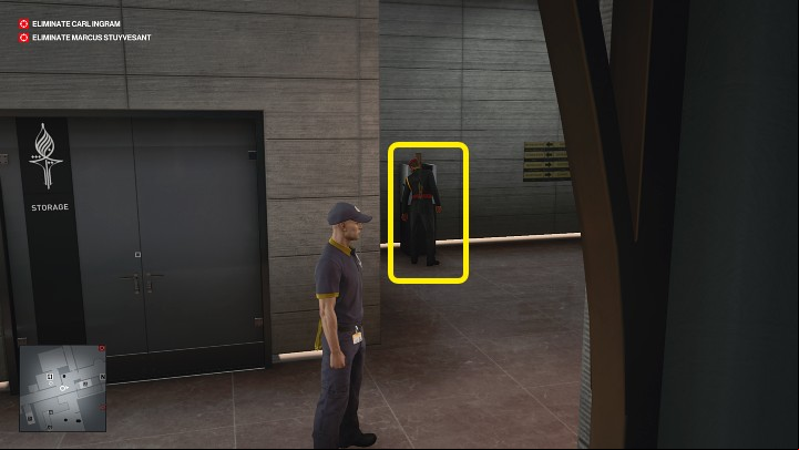 Now you need to disguise yourself as a penthouse guard so you can get to the right level of the skyscraper without raising suspicion and attend the meeting - Hitman 3: How The Mighty Fall - Dubai, Mission Stories, walkthrough - On Top of the World - Dubai - Hitman 3 Guide
