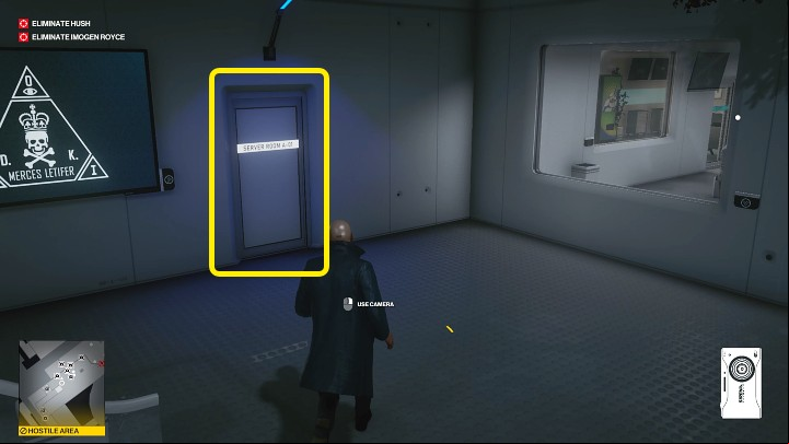 Go down the stairs and turn left inside the room - Hitman 3: Imogen Royce - how to kill her? Chongqing, China, walkthrough guide - End Of An Era - Chongqing - Hitman 3 Guide