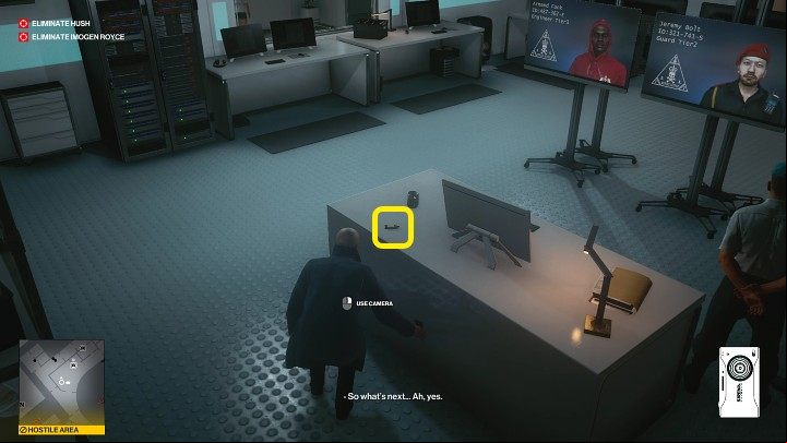 Hack the lock on the left then and sneak inside - Hitman 3: Imogen Royce - how to kill her? Chongqing, China, walkthrough guide - End Of An Era - Chongqing - Hitman 3 Guide
