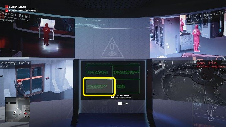 Once inside Royce's office, approach the computer and fire one employee - Jeremy Bolt - Hitman 3: Imogen Royce - how to kill her? Chongqing, China, walkthrough guide - End Of An Era - Chongqing - Hitman 3 Guide