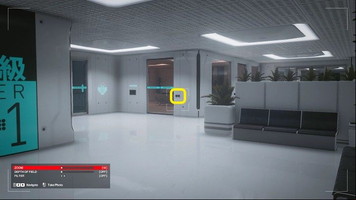 Use thecamera to hack the terminal at the door leading to the break room - this will black out the windows - Hitman 3: Imogen Royce - how to kill her? Chongqing, China, walkthrough guide - End Of An Era - Chongqing - Hitman 3 Guide