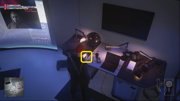 Enter Imogen Royce's office and take a screwdriver from the table - Hitman 3: Imogen Royce - how to kill her? Chongqing, China, walkthrough guide - End Of An Era - Chongqing - Hitman 3 Guide