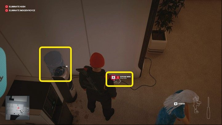 You must now perform two actions before the target moves - Hitman 3: Imogen Royce - how to kill her? Chongqing, China, walkthrough guide - End Of An Era - Chongqing - Hitman 3 Guide