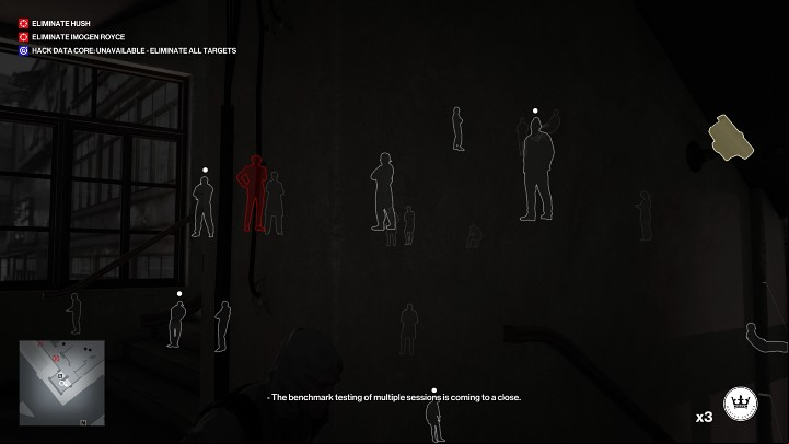 Enable Instinct to see if the road is clear - Hitman 3: Imogen Royce - how to kill her? Chongqing, China, walkthrough guide - End Of An Era - Chongqing - Hitman 3 Guide