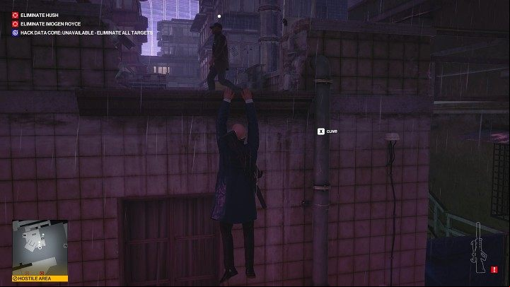 At some point, the guards will move upstairs - Hitman 3: Imogen Royce - how to kill her? Chongqing, China, walkthrough guide - End Of An Era - Chongqing - Hitman 3 Guide