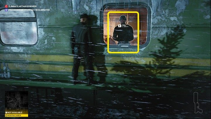 When the guard approaches the window again, grab him and throw him outside ( Snow Angel challenge) - Hitman 3: Eliminating Arthur Edwards Carpathian Mountains, walkthrough - Untouchable - Carpathian Mountains - Hitman 3 Guide
