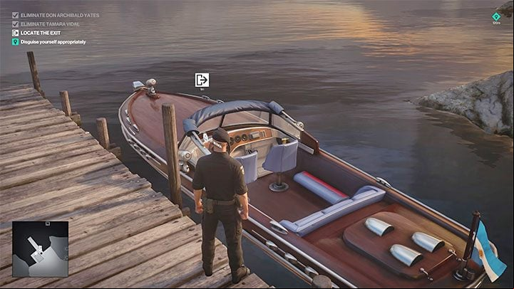 The boat is moored in a small marina at the northern end of the map (point 13 on the map) - Hitman 3: Mendoza map - how to leave? - The Farewell - Mendoza - Hitman 3 Guide