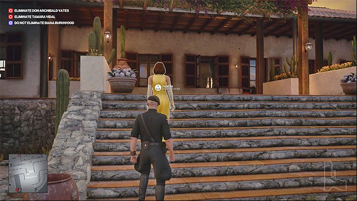 Make sure you wear a mercenary disguise that allows you to travel freely around the villa - Hitman 3: How to open the cellar safe? - The Farewell - Mendoza - Hitman 3 Guide