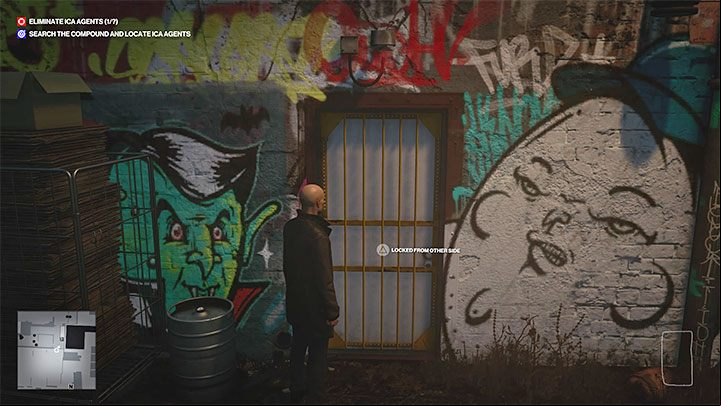 Shortcut 1 - Entrance to Holle Club in the parking lot (Shortcut: Entrance Backdoor) - Hitman 3: Apex Predator, Berlin - map, mission information - Apex Predator - Berlin - Hitman 3 Guide