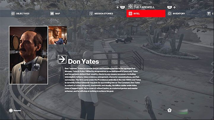Don Yates is a high-profile attorney and one of the founders of the law firm of Morgan, Yates & Kohn - Hitman 3: The Farewell, Mendoza - map, mission information - The Farewell - Mendoza - Hitman 3 Guide
