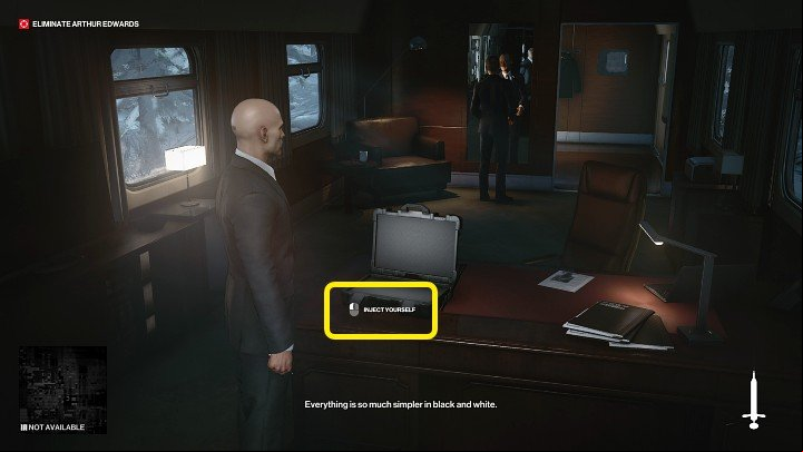 After some time, Arthur Edwards will speak up and begin encouraging Agent 47 to take a dose of the serum - Hitman 3: Secret ending - how to unlock? - Untouchable - Carpathian Mountains - Hitman 3 Guide