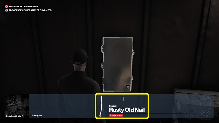 With various tools, such as a screwdriver, or hard objects, such as a nail, you can balance the locks of closed air shaft grilles or cabinets - Hitman 3: Lock - how to open it? - FAQ - Hitman 3 Guide
