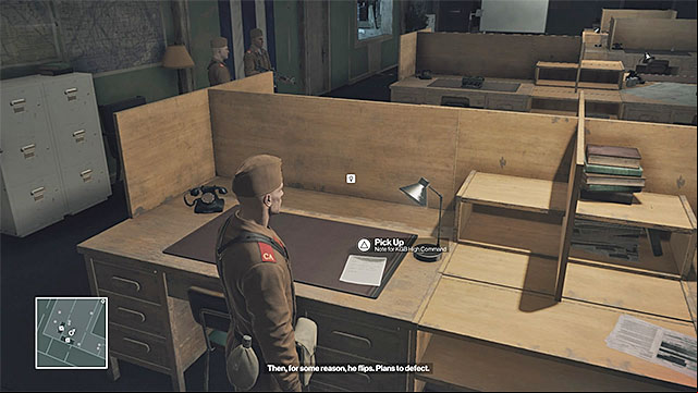 The note is lying on one of the desks - Murdering Knight | Final Training - Final Training - Hitman Game Guide