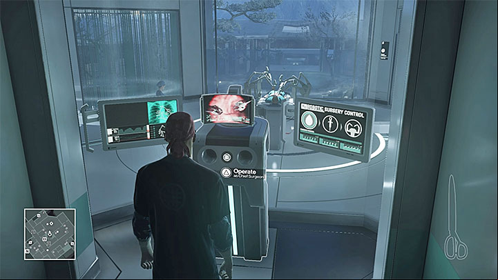 The console can only be accessed by the chief surgeon - Murdering Erich Soders | Hokkaido - Hokkaido: Situs Inversus - Hitman Game Guide