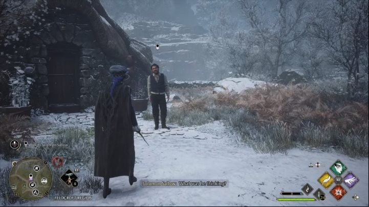 After winning the battle, talk to Sebastian's uncle to complete the quest - Hogwarts Legacy: In the Shadow of Time - Relationship quests - Sebastian - Hogwarts Legacy Guide