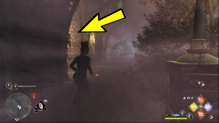 Start by lighting all cobwebs in the area on fire and continue to the room on the right side of the atrium - Hogwarts Legacy: How to explore the Atrium in the Minding Your Own Business quest? - Combat and exploration - Hogwarts Legacy Guide