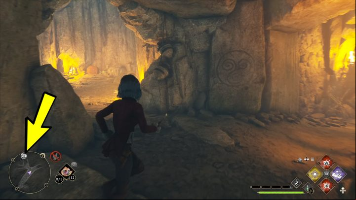 When you see a chest icon on the minimap, turn left - Hogwarts Legacy: Coastal Cavern - Collection Chests - Collection Chests - Hogwarts Legacy Guide
