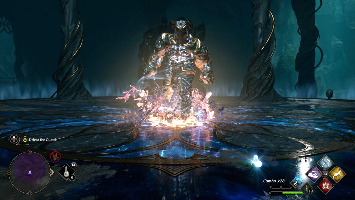Pensieve Guardian is a large animated statue and one of the bosses in the main storyline - Hogwarts Legacy: How to defeat Pensieve Guardian boss? - Bosses - Hogwarts Legacy Guide