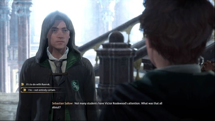 The quest in question becomes available after completing Professor Hecat's Assignment I task i - Hogwarts Legacy: Secrets of the Restricted Section - Main quests - Hogwarts Legacy Guide