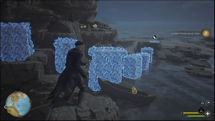 To solve the puzzle, just jump on each of the stone platforms - Hogwarts Legacy: Cragcroftshire - all Merlin Trials - Merlins Trials - Hogwarts Legacy Guide