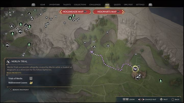Interactive map link: Merlin Trial - Cragcroftshire #3 - Hogwarts Legacy: Cragcroftshire - all Merlin Trials - Merlins Trials - Hogwarts Legacy Guide