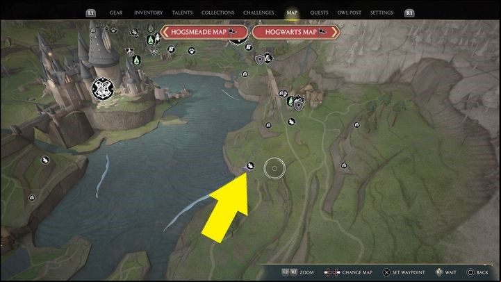 Interactive Map: Merlin Trial - South Hogwarts Region #8 - Hogwarts Legacy: South Hogwarts Region - all Merlin Trials - Merlins Trials - Hogwarts Legacy Guide