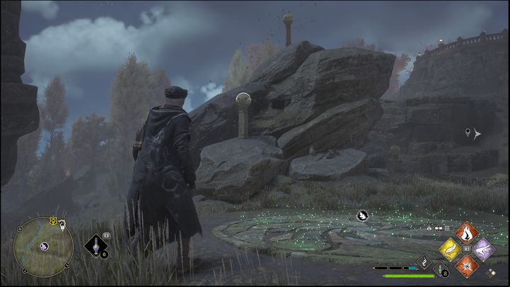 If you having problems locating them, use Revelio - they are mainly found on larger boulders - Hogwarts Legacy: South Hogwarts Region - all Merlin Trials - Merlins Trials - Hogwarts Legacy Guide