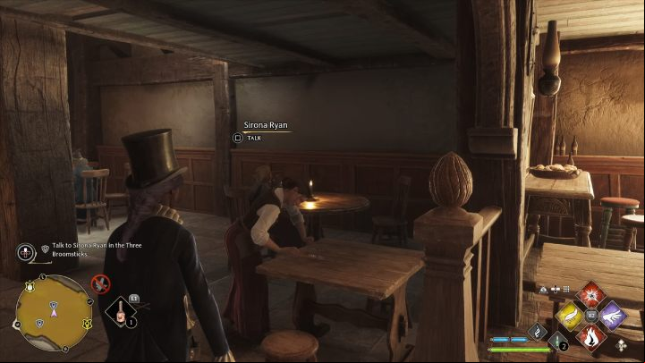 You can unlock the quest at The Three Broomsticks in Hogsmeade - Hogwarts Legacy: A Friend in Deed - walkthrough - Hogsmeade - Hogwarts Legacy Guide