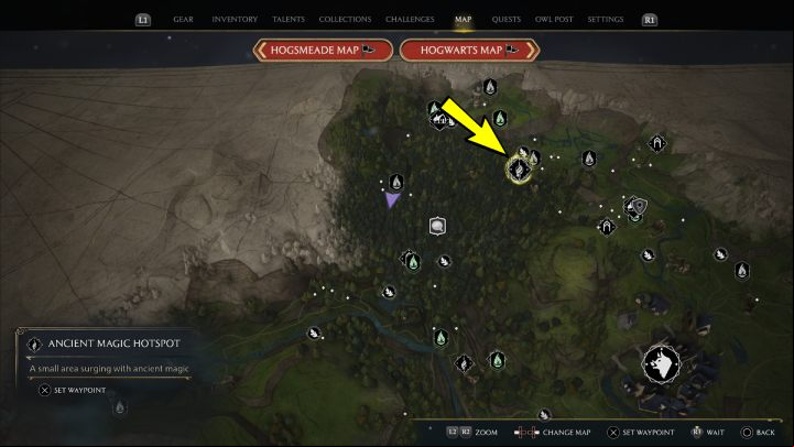 Region: Forbidden Forest - Hogwarts Legacy: Ancient Magic Hotspots Part 1 - Highlands - Hogwarts Legacy Guide