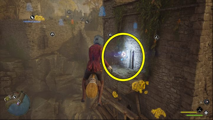 The third object is near the outer wall of the tower - Hogwarts Legacy: Ancient Magic Hotspots Part 2 - Highlands - Hogwarts Legacy Guide