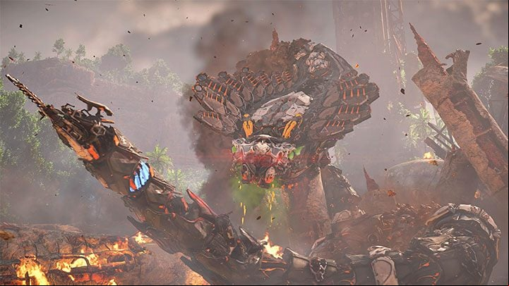 The second phase of the fight is signaled by a short cut-scene - Horizon Forbidden West: Reach for the Stars - walkthrough - Main Storyline - Horizon Forbidden West Guide