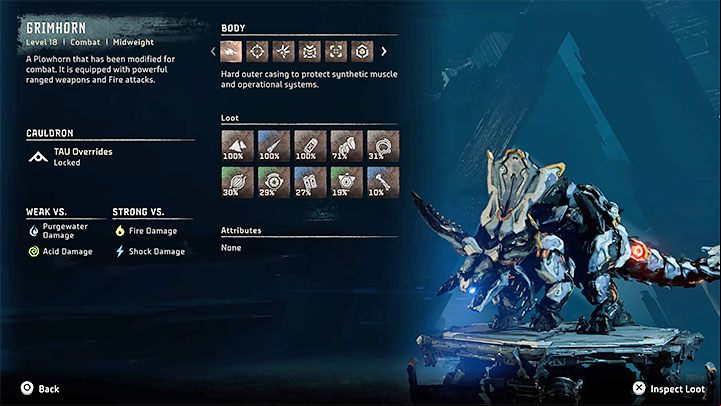 Once the battle starts you should scan the boss and read through its description in the machine catalogue - Horizon Forbidden West: Grimhorn -boss, how to beat? - Bosses - Horizon Forbidden West Guide