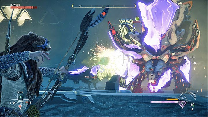 During the battle rely on elemental attacks and regular attacks aimed at the boss' weak spots - Horizon Forbidden West: Grimhorn -boss, how to beat? - Bosses - Horizon Forbidden West Guide