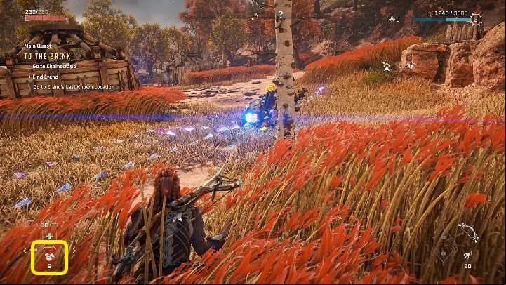 First make sure you have the rocks selected as the Down item on the D-Pad - Horizon Forbidden West: How to throw rocks? - Combat - Horizon Forbidden West Guide