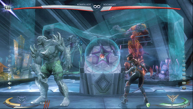 On the right side of the arena theres a starfish in a sphere - Injustice Gods Among Us: Fortress of Solitude, arena guide - Arenas - Injustice: Gods Among Us Game Guide