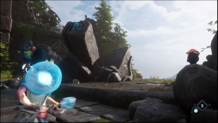 Nearing the Ancient Well, you'll spot many rocks in a single place - Kenas Bridge of Spirits: Adiras Love - walkthrough - Walkthrough - Kena Bridge of Spirits Guide