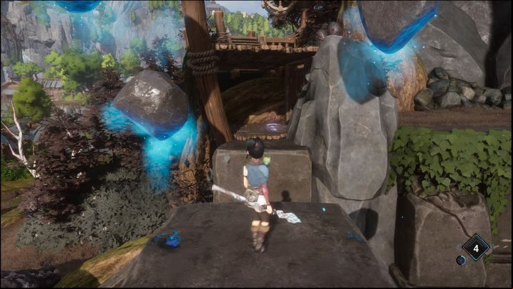 There are also three rocks underneath the wooden bridge on the left - Kenas Bridge of Spirits: Adiras Love - walkthrough - Walkthrough - Kena Bridge of Spirits Guide