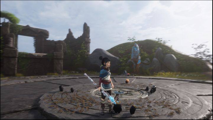 Walk across the wooden bridge and then go down, heading right - Kenas Bridge of Spirits: Adiras Love - walkthrough - Walkthrough - Kena Bridge of Spirits Guide
