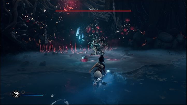 The opponent is actually a great help, as you can charge your Courage gauge on him to use Rot - Kena Bridge of Spirits: Kappa - boss, how to defeat? - Bosses - Kena Bridge of Spirits Guide