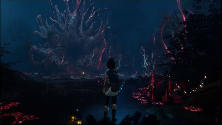 The forest's aura will shift to a darker one - Kena Bridge of Spirits: Help Taro - walkthrough - Walkthrough - Kena Bridge of Spirits Guide