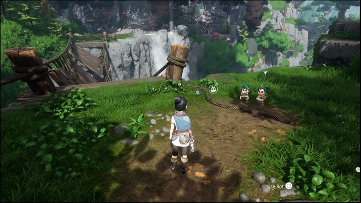 As you continue walking, you will see a broken bridge - Kena Bridge of Spirits: Find Rusu - walkthrough - Walkthrough - Kena Bridge of Spirits Guide