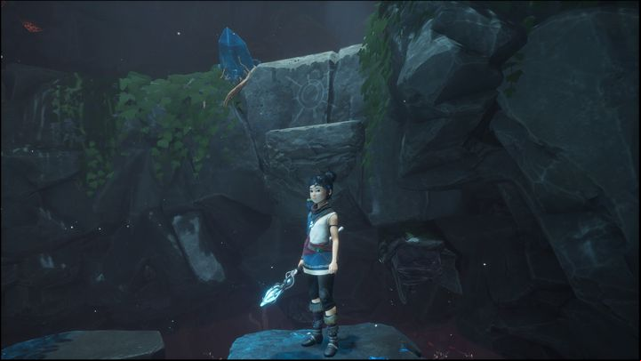 Once you get on the final platform there'll be a climbable wall behind you - Kena Bridge of Spirits: Adiras Regret - walkthrough - Walkthrough - Kena Bridge of Spirits Guide