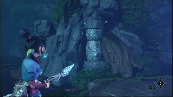 After each ing, there is a column glowing blue - Kena Bridge of Spirits: Warrior Path - walkthrough - Walkthrough - Kena Bridge of Spirits Guide