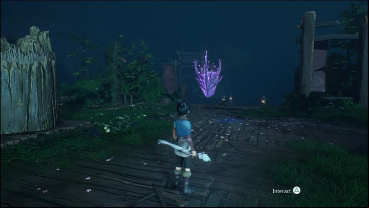 After hitting the bell, go back to approach the Warrior Mask - Kena Bridge of Spirits: Warrior Path - walkthrough - Walkthrough - Kena Bridge of Spirits Guide