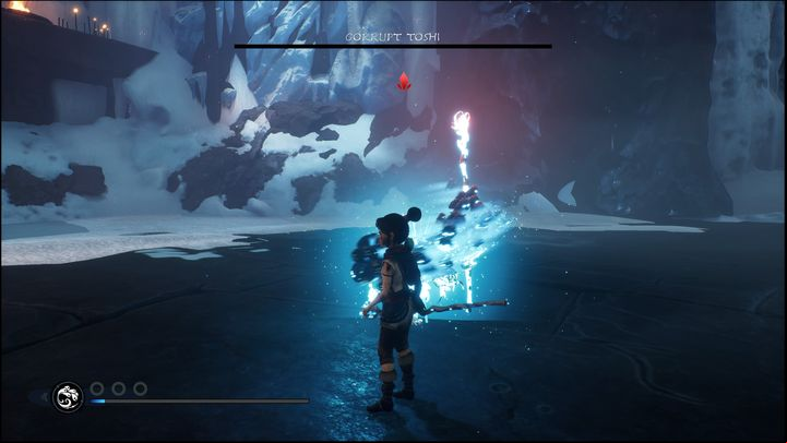 The most important thing to do when fighting Corrupt Toshi is to be very aggressive and keep attacking him - Kena Bridge of Spirits: Corrupt Toshi - boss, how to beat? - Bosses - Kena Bridge of Spirits Guide