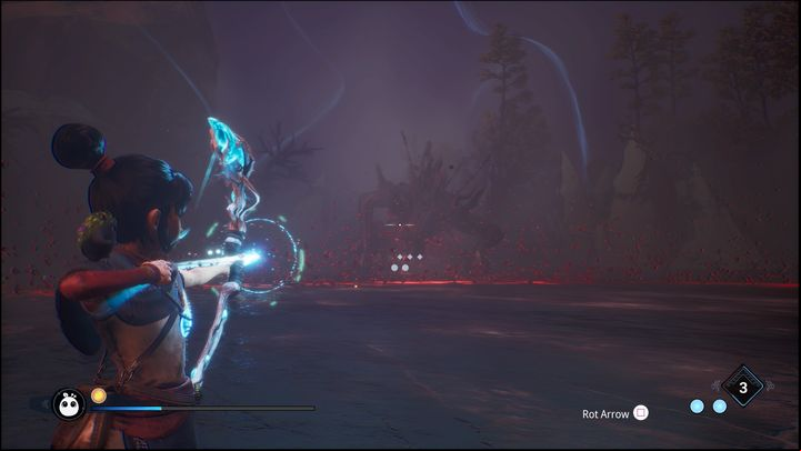 The boss can use the third attack when he's very far away from you - Kena Bridge of Spirits: Corrupt Rot God - boss, how to beat? - Bosses - Kena Bridge of Spirits Guide