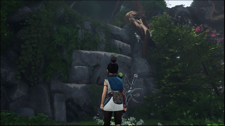 On the left there's a hill you can climb - Kenas Bridge of Spirits: Taros Regret - walkthrough - Walkthrough - Kena Bridge of Spirits Guide