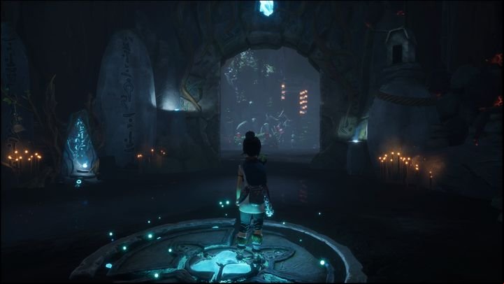 Once you reach the very bottom, keep moving forward - Kenas Bridge of Spirits: Taros Regret - walkthrough - Walkthrough - Kena Bridge of Spirits Guide